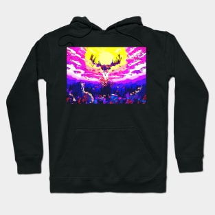 Abstract Deer in the sun Hoodie